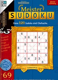 Titelbild der Ausgabe 69/2021 von Meister Sudoku. Diese Zeitschrift und viele weitere Groschenromane und Rätselhefte als Abo oder epaper bei United Kiosk online kaufen.