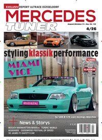 Titelbild der Ausgabe 4/2026 von Mercedes Tuner. Diese Zeitschrift und viele weitere Automagazine und Motorradzeitschriften als Abo oder epaper bei United Kiosk online kaufen.