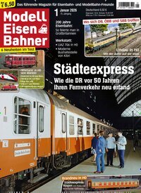 Titelbild der Ausgabe 1/2026 von Modelleisenbahner. Diese Zeitschrift und viele weitere Reisemagazine, Freizeitmagazine und Wissensmagazine als Abo oder epaper bei United Kiosk online kaufen.