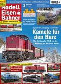 Titelbild der Ausgabe 3/2026 von Modelleisenbahner. Diese Zeitschrift und viele weitere Reisemagazine, Freizeitmagazine und Wissensmagazine als Abo oder epaper bei United Kiosk online kaufen.