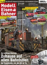 Titelbild der Ausgabe 7/2026 von Modelleisenbahner. Diese Zeitschrift und viele weitere Reisemagazine, Freizeitmagazine und Wissensmagazine als Abo oder epaper bei United Kiosk online kaufen.