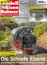 Titelbild der Ausgabe 12/2023 von Modelleisenbahner. Diese Zeitschrift und viele weitere Reisemagazine, Freizeitmagazine und Wissensmagazine als Abo oder epaper bei United Kiosk online kaufen.