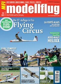 Titelbild der Ausgabe 10/2023 von Modellflug International. Diese Zeitschrift und viele weitere Reisemagazine, Freizeitmagazine und Wissensmagazine als Abo oder epaper bei United Kiosk online kaufen.
