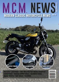 Titelbild der Ausgabe 1/2026 von Modern Classic Motorcycle News. Diese Zeitschrift und viele weitere Automagazine und Motorradzeitschriften als Abo oder epaper bei United Kiosk online kaufen.