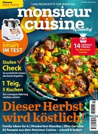 Titelbild der Ausgabe 5/2022 von monsieur cuisine by Mein Zaubertopf. Diese Zeitschrift und viele weitere Kochzeitschriften und Backzeitschriften als Abo oder epaper bei United Kiosk online kaufen.