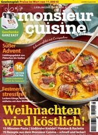 Titelbild der Ausgabe 6/2022 von monsieur cuisine by Mein Zaubertopf. Diese Zeitschrift und viele weitere Kochzeitschriften und Backzeitschriften als Abo oder epaper bei United Kiosk online kaufen.