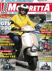 Titelbild der Ausgabe 5/2023 von Motoretta. Diese Zeitschrift und viele weitere Automagazine und Motorradzeitschriften als Abo oder epaper bei United Kiosk online kaufen.