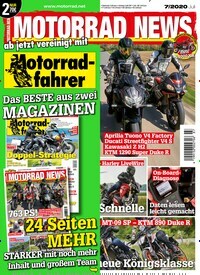 Titelbild der Ausgabe 7/2020 von Motorrad News. Diese Zeitschrift und viele weitere Automagazine und Motorradzeitschriften als Abo oder epaper bei United Kiosk online kaufen.