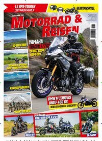Titelbild der Ausgabe 130/2025 von Motorrad & Reisen. Diese Zeitschrift und viele weitere Automagazine und Motorradzeitschriften als Abo oder epaper bei United Kiosk online kaufen.