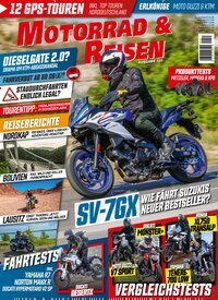 Titelbild der Ausgabe 135/2026 von Motorrad & Reisen. Diese Zeitschrift und viele weitere Automagazine und Motorradzeitschriften als Abo oder epaper bei United Kiosk online kaufen.