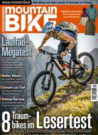 Titelbild der Ausgabe 12/2023 von MountainBIKE. Diese Zeitschrift und viele weitere Sportmagazine als Abo oder epaper bei United Kiosk online kaufen.