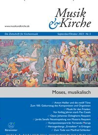 Titelbild der Ausgabe 5/2023 von Musik & Kirche. Diese Zeitschrift und viele weitere Kunstmagazine und Kulturmagazine als Abo oder epaper bei United Kiosk online kaufen.