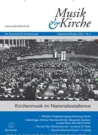 Titelbild der Ausgabe 5/2025 von Musik & Kirche. Diese Zeitschrift und viele weitere Kunstmagazine und Kulturmagazine als Abo oder epaper bei United Kiosk online kaufen.
