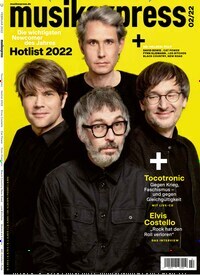 Titelbild der Ausgabe 2/2022 von musikexpress. Diese Zeitschrift und viele weitere Reisemagazine, Freizeitmagazine und Wissensmagazine als Abo oder epaper bei United Kiosk online kaufen.