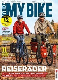 Titelbild der Ausgabe 1/2026 von MyBike. Diese Zeitschrift und viele weitere Sportmagazine als Abo oder epaper bei United Kiosk online kaufen.
