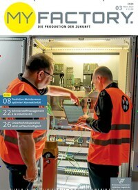 Titelbild der Ausgabe 3/2023 von Myfactory. Diese Zeitschrift und viele weitere Industriemagazine und Handwerkmagazine als Abo oder epaper bei United Kiosk online kaufen.