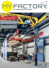 Titelbild der Ausgabe 4/2023 von Myfactory. Diese Zeitschrift und viele weitere Industriemagazine und Handwerkmagazine als Abo oder epaper bei United Kiosk online kaufen.