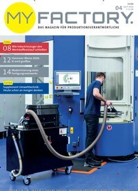 Titelbild der Ausgabe 4/2026 von Myfactory. Diese Zeitschrift und viele weitere Industriemagazine und Handwerkmagazine als Abo oder epaper bei United Kiosk online kaufen.