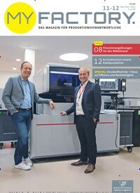 Titelbild der Ausgabe 12/2023 von Myfactory. Diese Zeitschrift und viele weitere Industriemagazine und Handwerkmagazine als Abo oder epaper bei United Kiosk online kaufen.