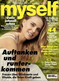 Titelbild der Ausgabe 7/2022 von myself. Diese Zeitschrift und viele weitere Frauenzeitschriften als Abo oder epaper bei United Kiosk online kaufen.