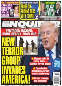 Titelbild der Ausgabe 13/2026 von National Enquirer. Diese Zeitschrift und viele weitere Lifestylemagazine und Peoplemagazine als Abo oder epaper bei United Kiosk online kaufen.