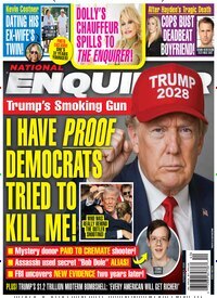 Titelbild der Ausgabe 39/2026 von National Enquirer. Diese Zeitschrift und viele weitere Lifestylemagazine und Peoplemagazine als Abo oder epaper bei United Kiosk online kaufen.