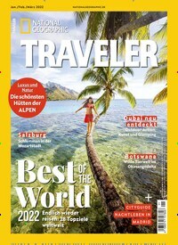 Titelbild der Ausgabe 1/2022 von National Geographic Traveler. Diese Zeitschrift und viele weitere Reisemagazine, Freizeitmagazine und Wissensmagazine als Abo oder epaper bei United Kiosk online kaufen.