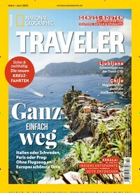 Titelbild der Ausgabe 2/2022 von National Geographic Traveler. Diese Zeitschrift und viele weitere Reisemagazine, Freizeitmagazine und Wissensmagazine als Abo oder epaper bei United Kiosk online kaufen.