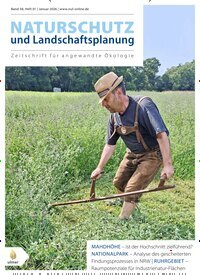 Titelbild der Ausgabe 1/2026 von Naturschutz und Landschaftsplanung. Diese Zeitschrift und viele weitere Naturzeitschriften, Landwirtschaftszeitungen und Umweltmagazine als Abo oder epaper bei United Kiosk online kaufen.