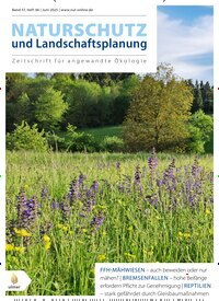 Titelbild der Ausgabe 6/2025 von Naturschutz und Landschaftsplanung. Diese Zeitschrift und viele weitere Naturzeitschriften, Landwirtschaftszeitungen und Umweltmagazine als Abo oder epaper bei United Kiosk online kaufen.