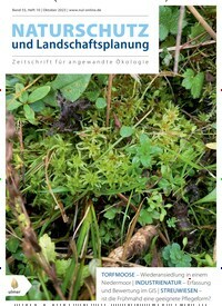 Titelbild der Ausgabe 10/2023 von Naturschutz und Landschaftsplanung. Diese Zeitschrift und viele weitere Naturzeitschriften, Landwirtschaftszeitungen und Umweltmagazine als Abo oder epaper bei United Kiosk online kaufen.