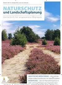 Titelbild der Ausgabe 10/2025 von Naturschutz und Landschaftsplanung. Diese Zeitschrift und viele weitere Naturzeitschriften, Landwirtschaftszeitungen und Umweltmagazine als Abo oder epaper bei United Kiosk online kaufen.