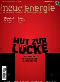 Titelbild der Ausgabe 1/2020 von neue energie. Diese Zeitschrift und viele weitere Wirtschaftsmagazine und Politikmagazine als Abo oder epaper bei United Kiosk online kaufen.