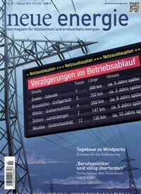 Titelbild der Ausgabe 2/2019 von neue energie. Diese Zeitschrift und viele weitere Wirtschaftsmagazine und Politikmagazine als Abo oder epaper bei United Kiosk online kaufen.