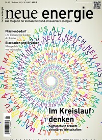 Titelbild der Ausgabe 2/2023 von neue energie. Diese Zeitschrift und viele weitere Wirtschaftsmagazine und Politikmagazine als Abo oder epaper bei United Kiosk online kaufen.