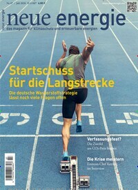 Titelbild der Ausgabe 7/2020 von neue energie. Diese Zeitschrift und viele weitere Wirtschaftsmagazine und Politikmagazine als Abo oder epaper bei United Kiosk online kaufen.