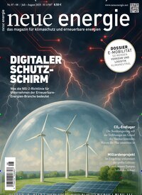 Titelbild der Ausgabe 8/2025 von neue energie. Diese Zeitschrift und viele weitere Wirtschaftsmagazine und Politikmagazine als Abo oder epaper bei United Kiosk online kaufen.