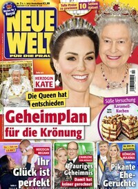 Titelbild der Ausgabe 2/2022 von Neue Welt. Diese Zeitschrift und viele weitere Frauenzeitschriften als Abo oder epaper bei United Kiosk online kaufen.