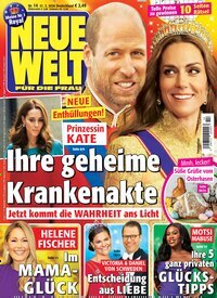 Titelbild der Ausgabe 14/2026 von Neue Welt. Diese Zeitschrift und viele weitere Frauenzeitschriften als Abo oder epaper bei United Kiosk online kaufen.