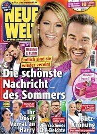 Titelbild der Ausgabe 31/2022 von Neue Welt. Diese Zeitschrift und viele weitere Frauenzeitschriften als Abo oder epaper bei United Kiosk online kaufen.