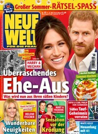 Titelbild der Ausgabe 33/2021 von Neue Welt. Diese Zeitschrift und viele weitere Frauenzeitschriften als Abo oder epaper bei United Kiosk online kaufen.