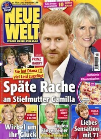 Titelbild der Ausgabe 35/2022 von Neue Welt. Diese Zeitschrift und viele weitere Frauenzeitschriften als Abo oder epaper bei United Kiosk online kaufen.
