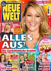 Titelbild der Ausgabe 39/2025 von Neue Welt. Diese Zeitschrift und viele weitere Frauenzeitschriften als Abo oder epaper bei United Kiosk online kaufen.