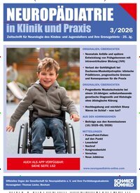 Titelbild der Ausgabe 3/2026 von Neuropädiatrie in Klinik und Praxis. Diese Zeitschrift und viele weitere Pflegezeitschriften und medizinische Fachzeitschriften als Abo oder epaper bei United Kiosk online kaufen.