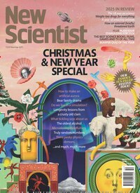 Titelbild der Ausgabe 50/2025 von New Scientist USA. Diese Zeitschrift und viele weitere Reisemagazine, Freizeitmagazine und Wissensmagazine als Abo oder epaper bei United Kiosk online kaufen.