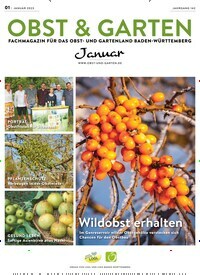 Titelbild der Ausgabe 1/2023 von Obst & Garten. Diese Zeitschrift und viele weitere Naturzeitschriften, Landwirtschaftszeitungen und Umweltmagazine als Abo oder epaper bei United Kiosk online kaufen.