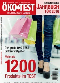 Titelbild der Ausgabe 10/2015 von ÖKO-TEST Jahrbuch. Diese Zeitschrift und viele weitere Gesundheitsmagazine und Test Zeitschriften als Abo oder epaper bei United Kiosk online kaufen.