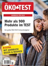 Titelbild der Ausgabe 10/2017 von ÖKO-TEST Jahrbuch. Diese Zeitschrift und viele weitere Gesundheitsmagazine und Test Zeitschriften als Abo oder epaper bei United Kiosk online kaufen.