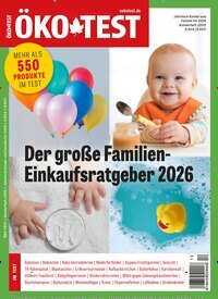 Titelbild der Ausgabe 12/2025 von ÖKO-TEST Jahrbuch Kinder und Familie. Diese Zeitschrift und viele weitere Elternzeitschriften und Tierzeitschriften als Abo oder epaper bei United Kiosk online kaufen.