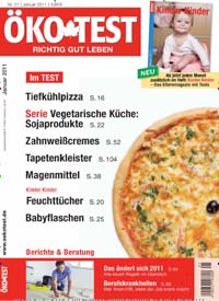 Titelbild der Ausgabe 1/2011 von ÖKO-TEST Magazin. Diese Zeitschrift und viele weitere Wirtschaftsmagazine und Politikmagazine als Abo oder epaper bei United Kiosk online kaufen.